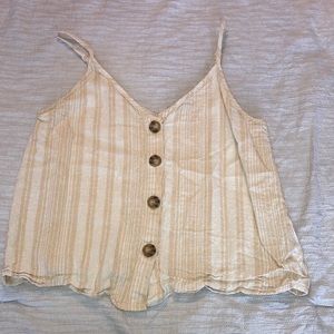 Tan and white stripped tank top